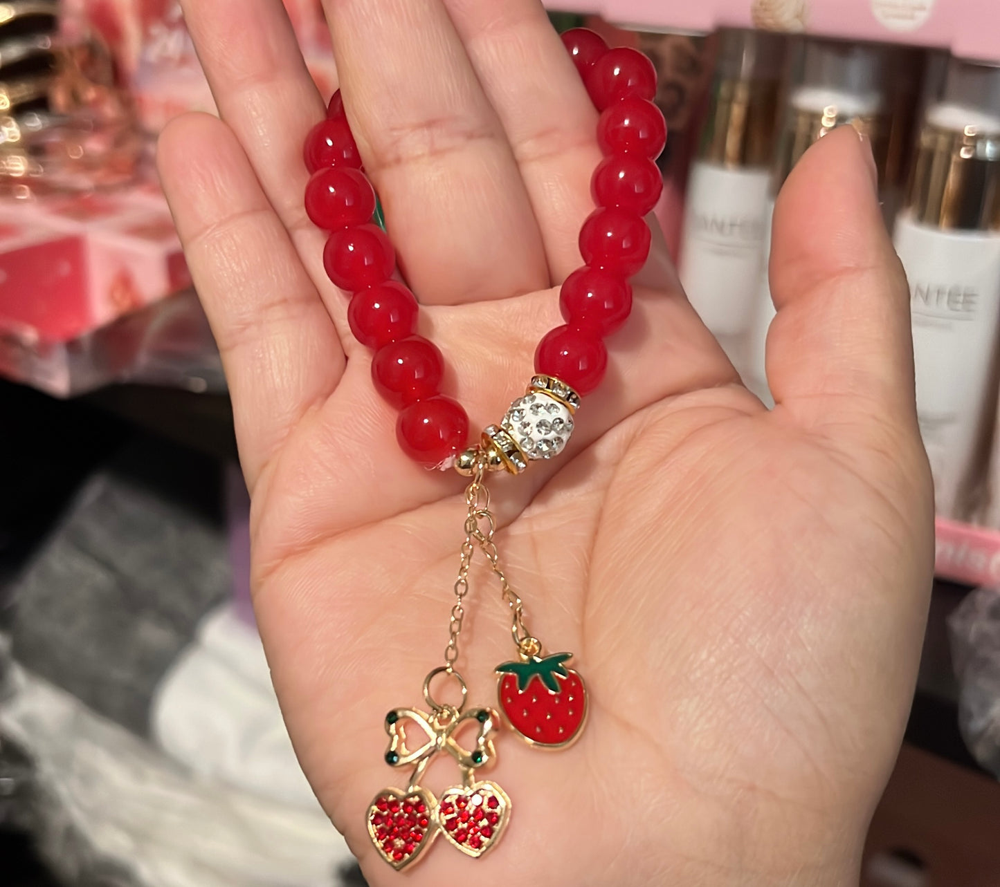 Strawberry cherry braclet
