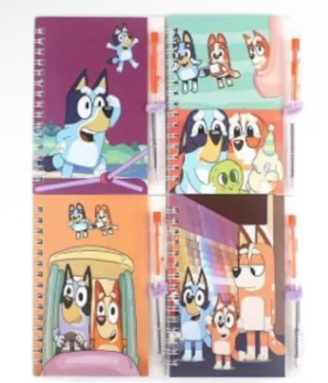 Bluey notebooks with pen