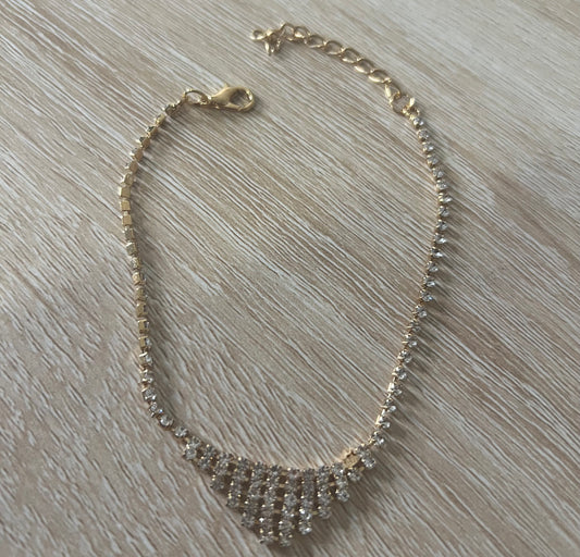 Rhinestone anklet