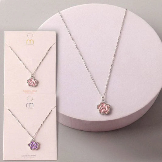 Stainless steel rose Necklace