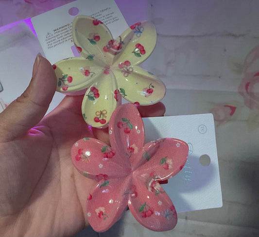 Flower and cherry clip