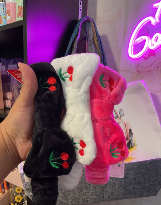 Cherry spa headbands